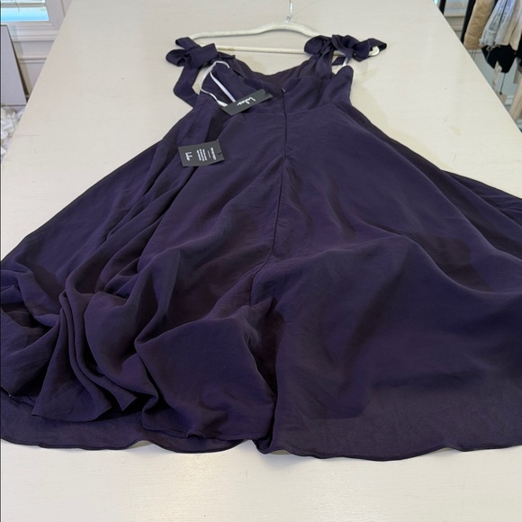 Lulus Sophisticated Charisma Purple Tie-Strap A-Line Midi Dress Size XS - Picture 10 of 10